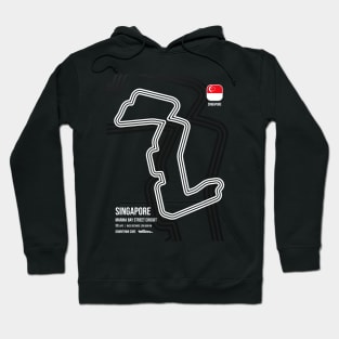 Singapore Race Track (B&W) Hoodie